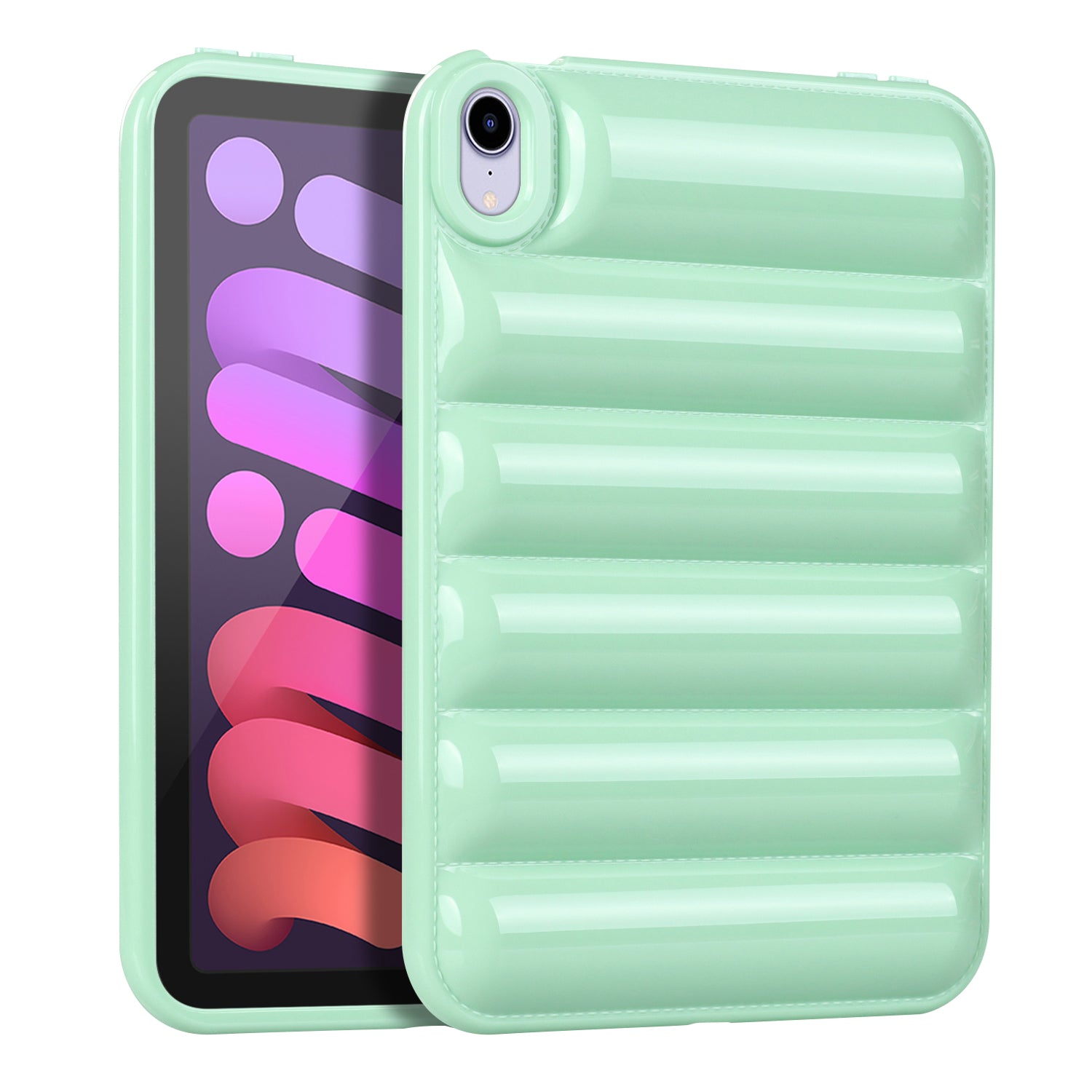 For iPad mini (2021) Candy Color Down Jacket Shockproof Back Case Soft TPU Tablet Cover For iPad mini (2021) Candy Color Down Jacket Shockproof Back Case Soft TPU Tablet Cover